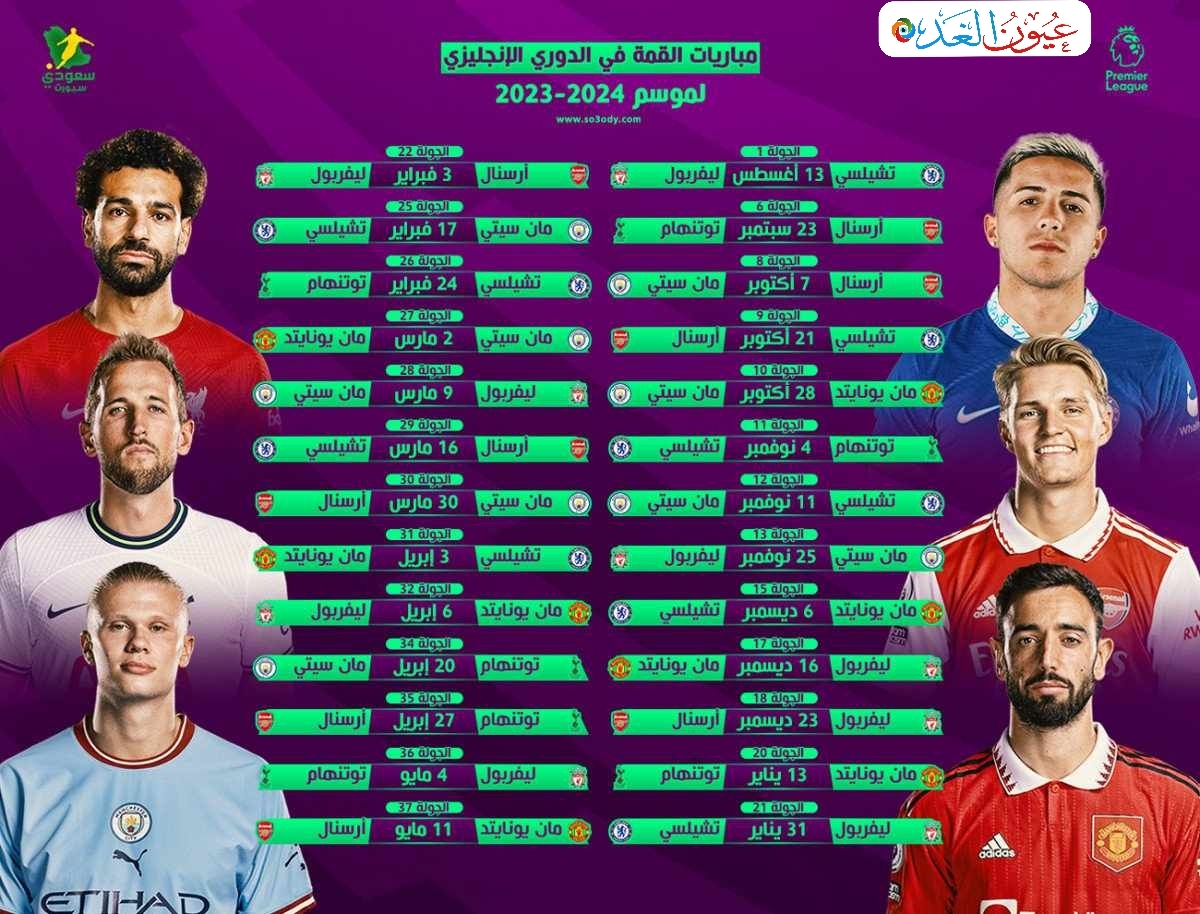 جدول مباريات الدوري الإنجليزي الممتاز 2024